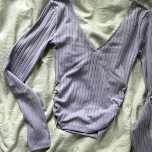 Ribbed Lavender Top